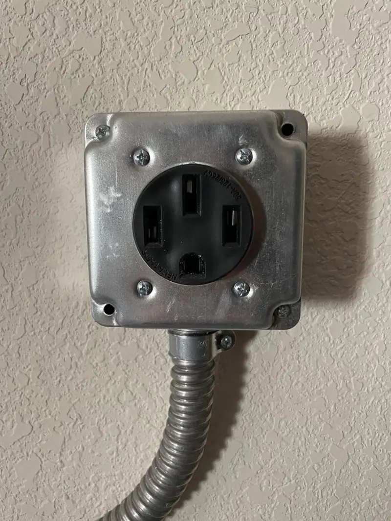 NEMA 14-50 outlet installed for Smart Home Electrical in Somers